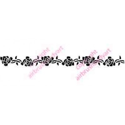 0264 Rose armband reusable stencil